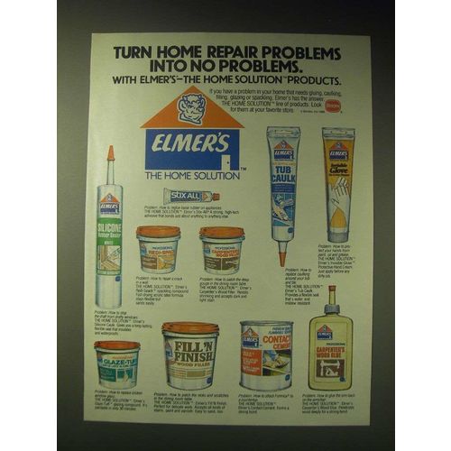 1989 Elmer's Home Solution Products Ad - Turn home repair problems