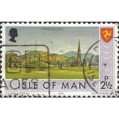 ISLE O MAN, Tynwald Hill, grey 1973, 2½p, #4