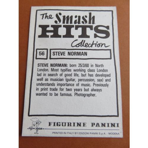 Smash Hits 1984 Panini Sticker No 56 Steve Norman