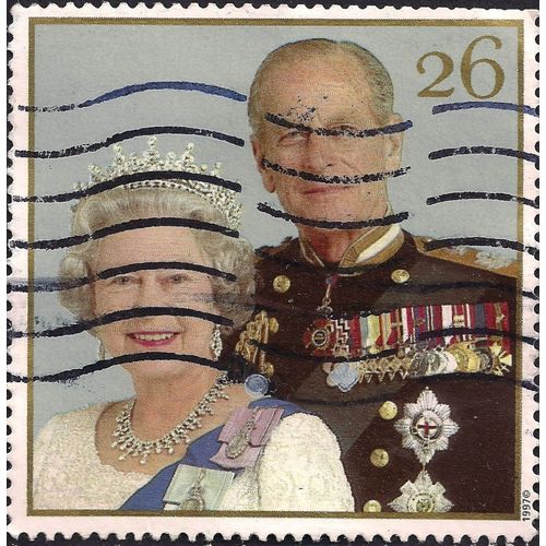 GB, Queen Elizabeth II and Prince Philip, 1997, blue 1997, 26p, #3