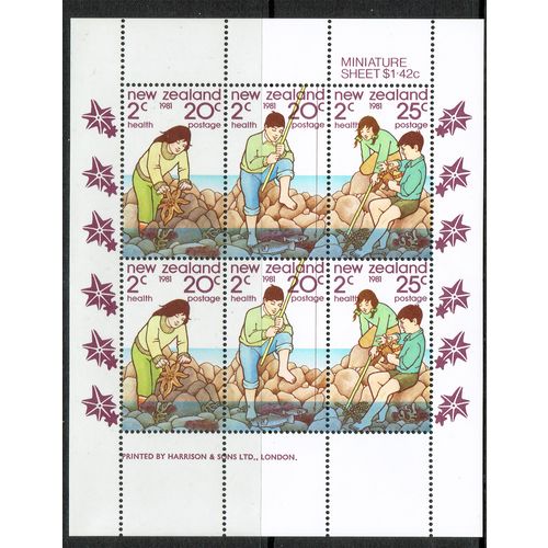 New Zealand 1981 Health Stamps Minisheet SGMS1252 UM