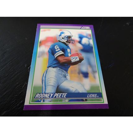 1990 Score Football Card # 219 Rodney Peete Excellent-Mint (6) Detroit Lions