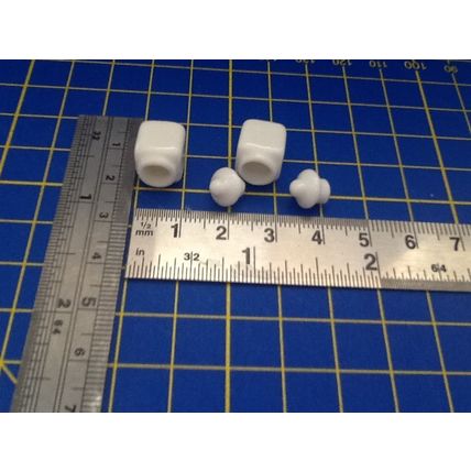 White Kitchen Canisters pair 1:12th scale miniature