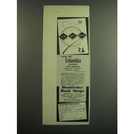 1949 Columbia Records Kiss Me Kate Album Advertisement