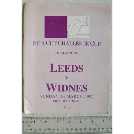 1987 programme Leeds v. Widnes, Challenge Cup 3rd round