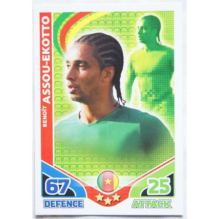 2010 Topps Match Attax World Cup Trading Card - Cameroon, Benoit Assou-Ekotto