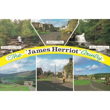 The James Herriot Country Yorkshire Book Author Multi Views Postcard