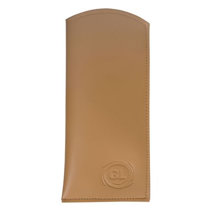 Regular Size Soft Faux Leather Reading Glasses Spectacle Case (Tan)