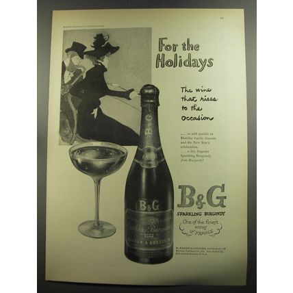 1952 B&G Sparkling Burgundy Ad - For the holidays