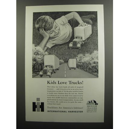 1961 International Harvester Trucks Ad - Kids love Trucks!