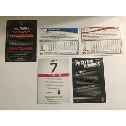 Mixed Minnesota Twins MVP Joe Mauer MLB Trading Cards