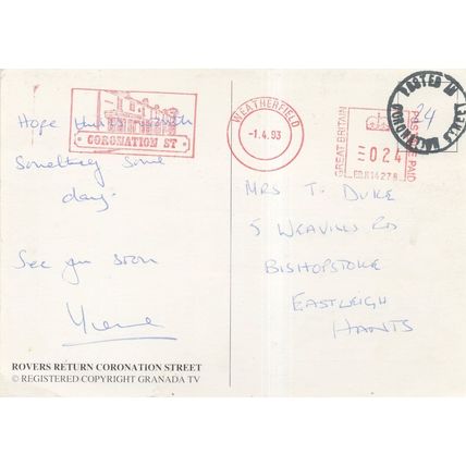 Rovers Return Pub Posted In Coronation Street Rare Postcard