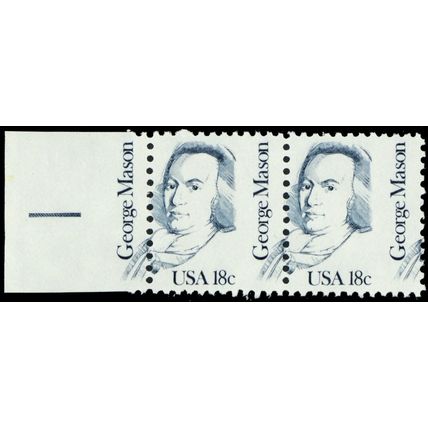 1858, 18¢ Scarce Misperfed Error Margin Pair Mint NH - Stuart Katz