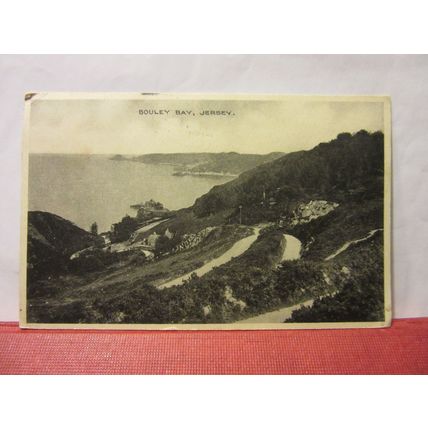 BOULEY BAY, JERSEY , used vintage postcard 1931 postmark =