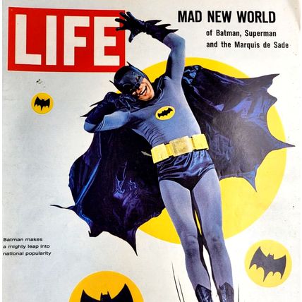 Life Magazine March 11, 1966 Batman Adam West Television Superman Mad New World