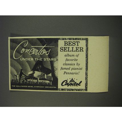 1956 Capitol Records Ad - Concertos under the stars The Hollywood Bowl Symphony