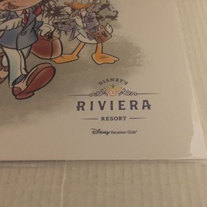 Disney Vacation Club Riviera Resort Mickey Minnie Donald Daisy 10'' x 8'' Print
