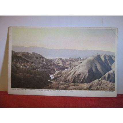 DEATH VALLEY, CALIFORNIA unused antique postcard by Fred Harvey =