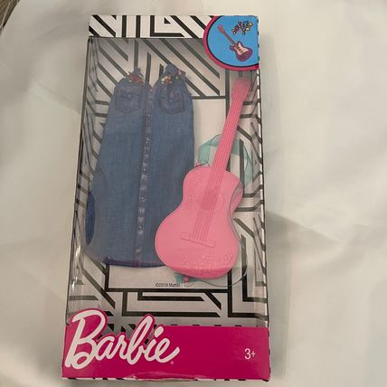 Mattel 2019 Barbie Musician Denim Dress Fashion Outfit Pink Guitar FND49-GHX39
