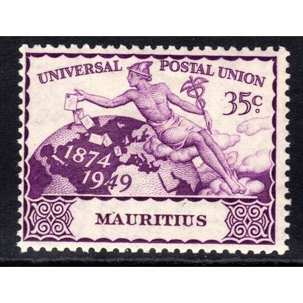 Mauritius 1949 KGV1 35ct Purple UPU MM SG 274 ( K624 )