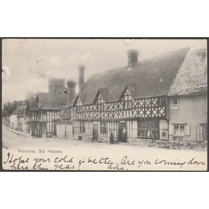 Old Houses, Potterne, Wiltshire, 1904 - Frith's Postcard
