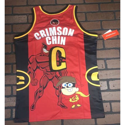 FAIRLY ODD PARENTS CRIMSON CHIN Headgear Classics Basketball Jersey ~Never Worn~