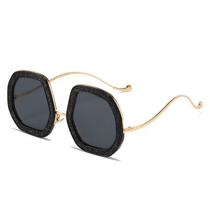 Oversized Cooling Sunglasses Luxury Designer Diamond Shiny Crystal Unisex Uv400