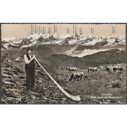 Pilatus, Blick gegen die Berneralpen, c.1930s - Photoglob Wehrli Foto-AK