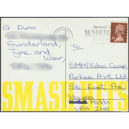 Zig and Zag, 1993 - Smash Hits Postcard