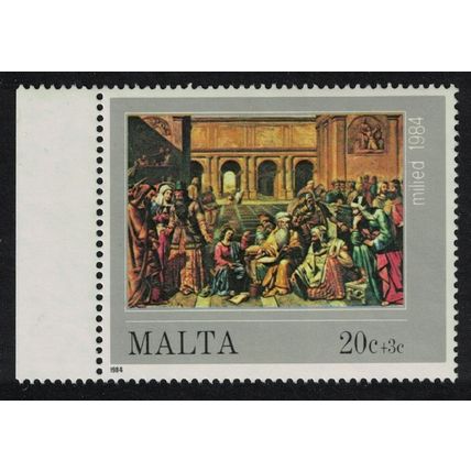 Malta 'Jesus among the Doctors' Painting by Rafel Caruana KEY VALUE 1984 MNH