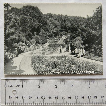 old postcard Italian Gardens, Scarborough