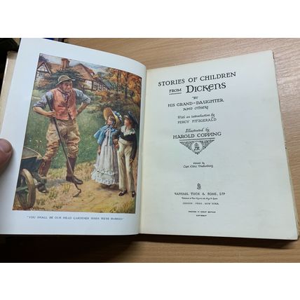 1915 "STORIES OF CHILDREN FROM DICKENS" H COPPING ART FICTION ANTIQUE BOOK (P4)