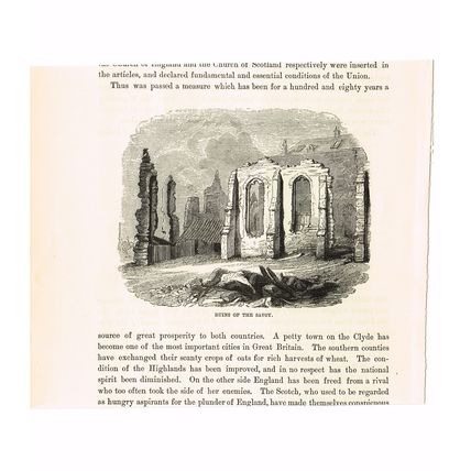 RUINS OF THE SAVOY, LONDON, ENGLAND, Book Illustration (Print), c1870