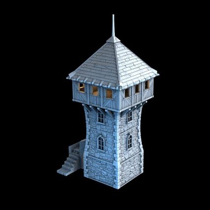 Defense Tower- Medieval castle tower /town house DnD /Tabletop RPG/roleplay