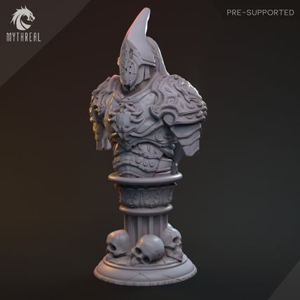 Mordred bust 75mm highly detailed miniature resin model and base 8k printed dnd