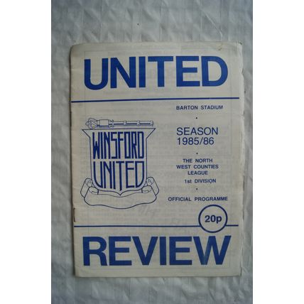1984 programme Winsford United v. Congleton Town