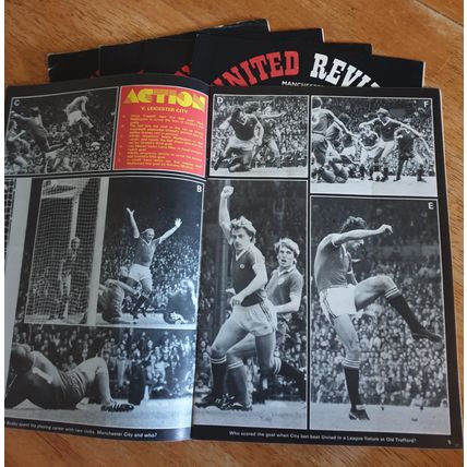 X 5 Manchester United Vintage Football Programmes. No's 6/18/19/20/21