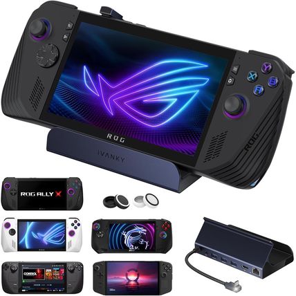 Ivanky 8-In-1 Docking Station 4K@120Hz for ASUS ROG Ally X/Valve Steam Deck Oled