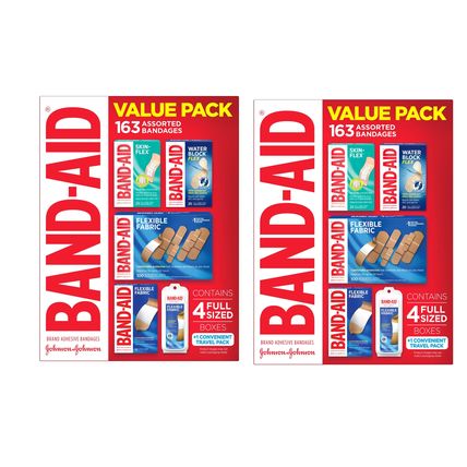 BAND-AID Adhesive Bandages, Variety Pack, 163 ct.