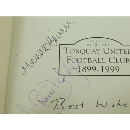 Player & Author Signed Torquay Football Club History Book To Roger Mann 1999