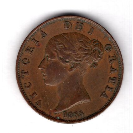 Great Britain. Victoria. Halfpenny 1855. dy18787