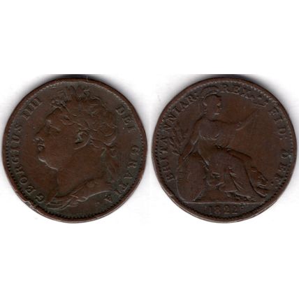 Great Britain. George IV. Farthing 1822. dy21411