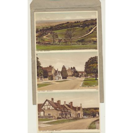 BROADWAY Worcestershire 6 views early 20th C. Photo Letter Card by Salmon