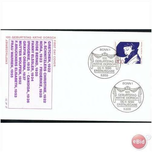 Germany FDC 1990 - SG 2337 - Geburtstag Kathe Dorsch - Birth Centenary