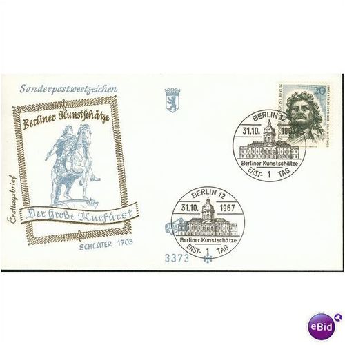 Germany FDC 1967 - SG B298 - Berliner Kunstschatze - (Statue by Schluter)