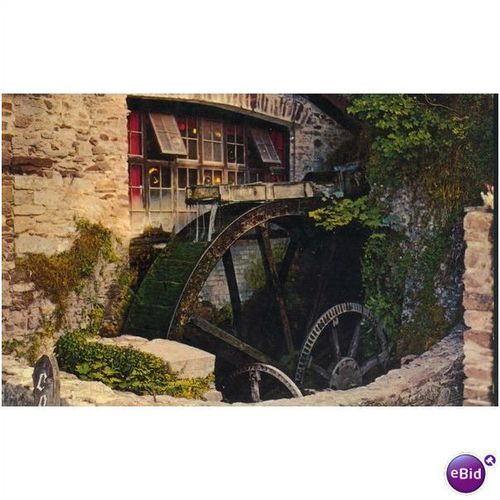 GB Postcard - Water Wheel, Cockington, South Devon