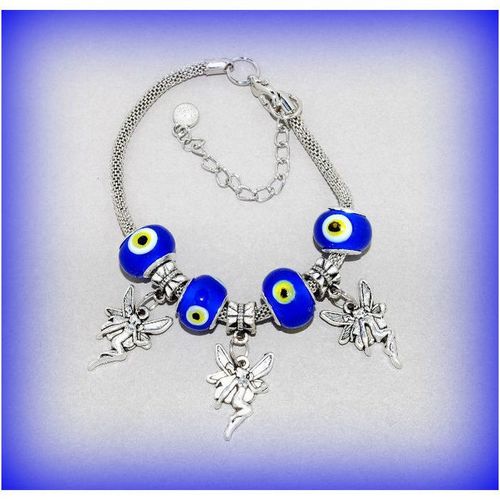 Summer Gift Fairy Charm Euro Beads Silver Tone Bracelet Bangle Jewellery 1684