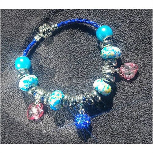 Fully Loaded Silver Plated Bracelet Disco Ball Charm Euro Beads Jewellery 1979