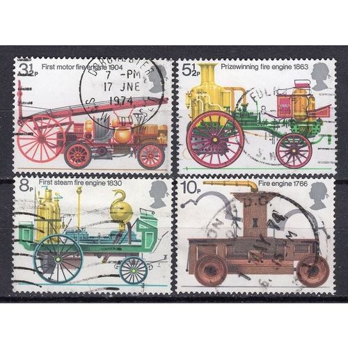 Great Britain 1974 Bicentenary Fire Used 2 SG 950-953 Sc 717-719 postage stamp