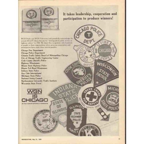 wgn 1965 chicago radio tv leadership cooperate participate vintage ad